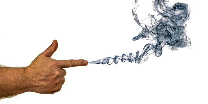 Quickie combination of my finger and an earlier shot of incense smoke