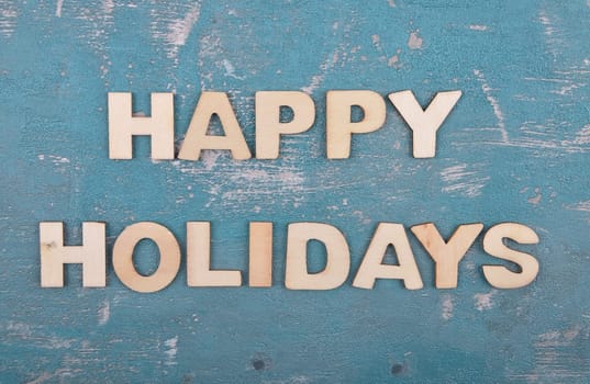 Term from wooden letters on weathered concrete
