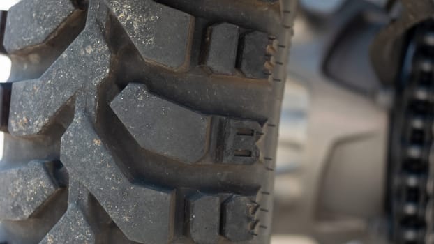 view of a tire of motorcycle