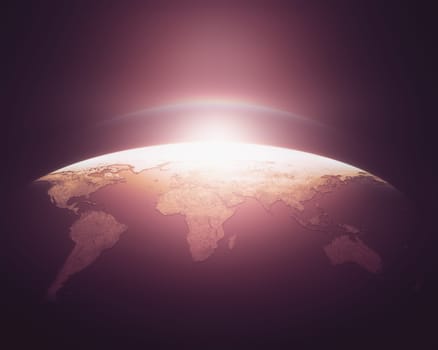 3D illustration of the planet Earth. Concept image of globalization.