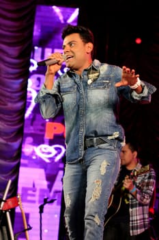 santo antonio de jesus, bahia / brazil - june 23, 2014: Singer Pablo is seen during a performance at Sao Joao festivities in the city of Santo Antonio de Jesus..