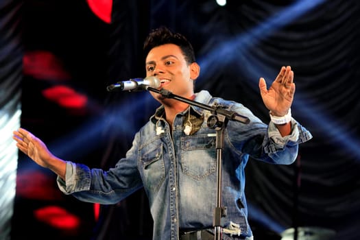 santo antonio de jesus, bahia / brazil - june 23, 2014: Singer Pablo is seen during a performance at Sao Joao festivities in the city of Santo Antonio de Jesus..