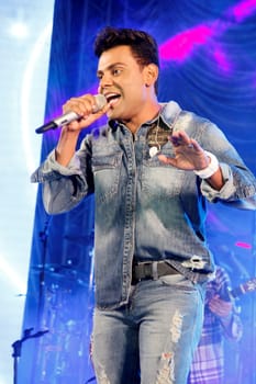 santo antonio de jesus, bahia / brazil - june 23, 2014: Singer Pablo is seen during a performance at Sao Joao festivities in the city of Santo Antonio de Jesus..