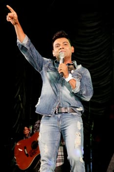 santo antonio de jesus, bahia / brazil - june 23, 2014: Singer Pablo is seen during a performance at Sao Joao festivities in the city of Santo Antonio de Jesus..