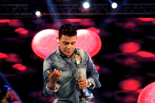 santo antonio de jesus, bahia / brazil - june 23, 2014: Singer Pablo is seen during a performance at Sao Joao festivities in the city of Santo Antonio de Jesus..