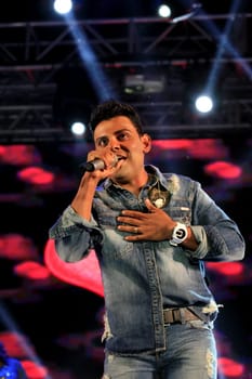 santo antonio de jesus, bahia / brazil - june 23, 2014: Singer Pablo is seen during a performance at Sao Joao festivities in the city of Santo Antonio de Jesus..