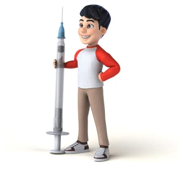 Fun 3D Asian teenager with a manga style