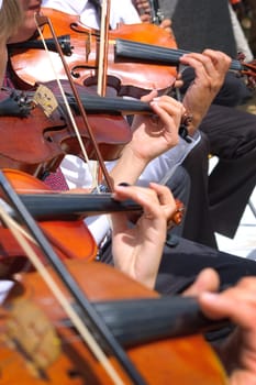 young woman playing violin