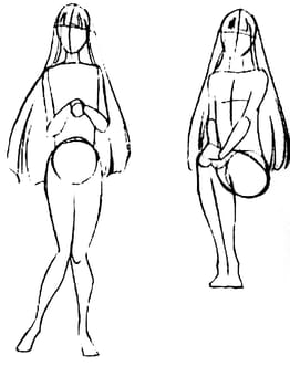 Tutorial of drawing a female body. Drawing the human body, step by step lessons.
