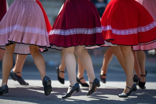 Slovakian Dancers wearing traditional clothing, performing traditional dances