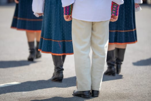 Slovakian Dancers wearing traditional clothing, performing traditional dances