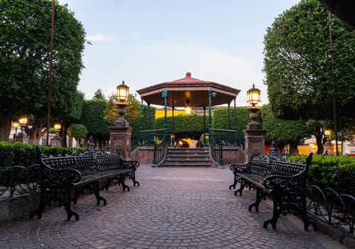 The Kiosk in the Allende Garden in the morning, San Miguel de Allende, Guanajuato, Mexico