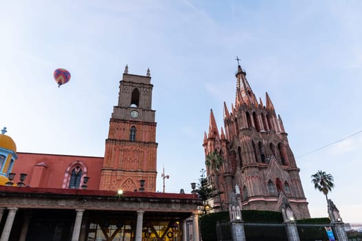 The Parroquia de San Miguel de Arcangel and La Santa Escuela de Cristo in San Miguel de Allende, Guanajuato, Mexico