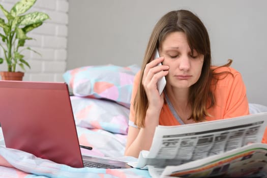 The girl cries from the next refusal of employment