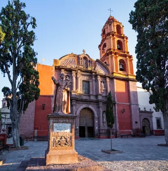 The Templo del Oratorio de San Felipe Neri early in the morning, in San Miguel de Allende, Guanajuato, Mexico