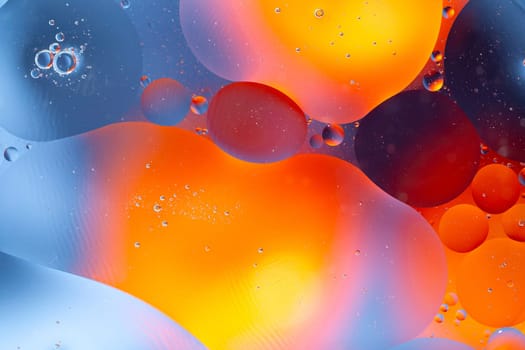 An Abstract background as a result of a mixture of water and oil