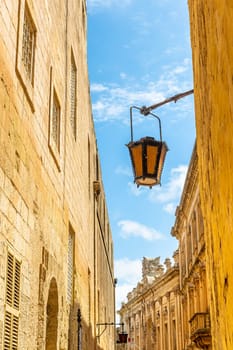 Malta, old castle Mdina cathedral city. Europe.