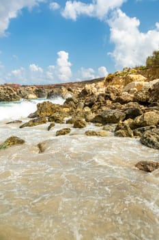 Malta, Paradise Bay on the Marfa Peninsula. Island of Malta.
