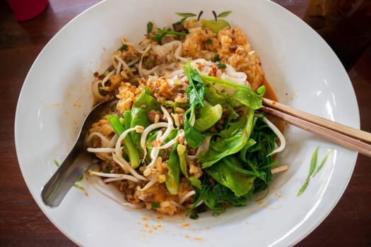 Local Thai style noodles pork soup, stock photo