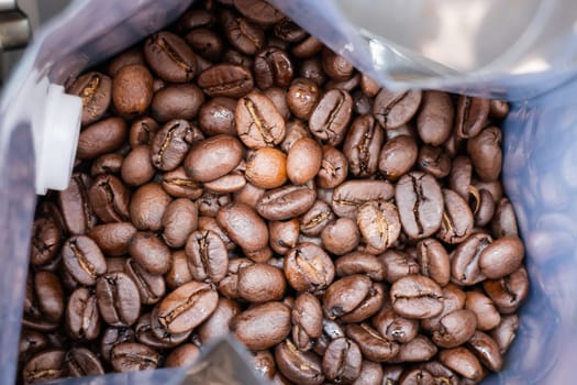 Fresh roasted blend coffee beans, stock photo