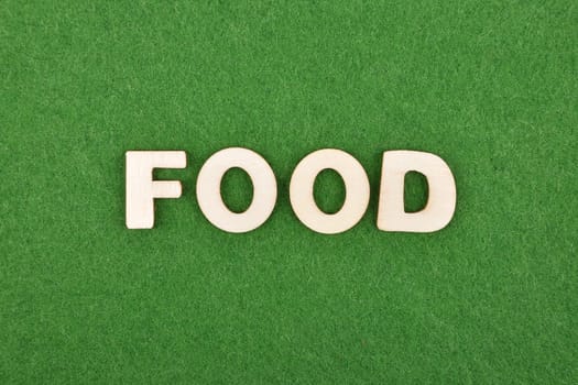 Term from wooden letters on felt