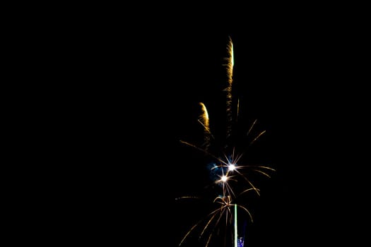 Fireworks display night in London, UK