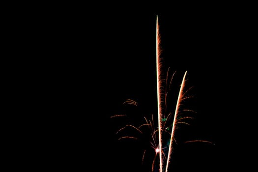 Fireworks display night in London, UK