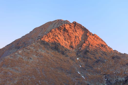 mountain landscape in Fagaras Mountains. Negoiu Peak 2535 m, Romania
