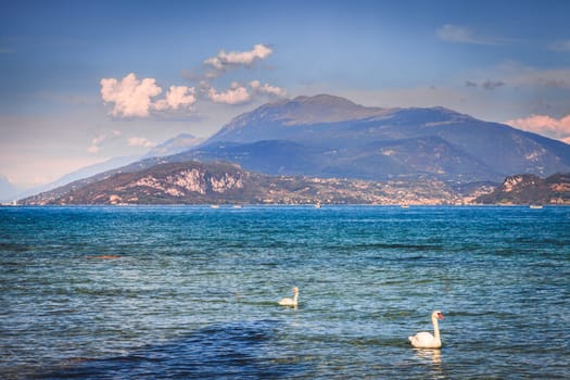 Scenic view of Lake Garda in Northern Italy