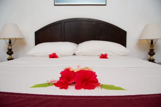 Bedroom with flower decoration