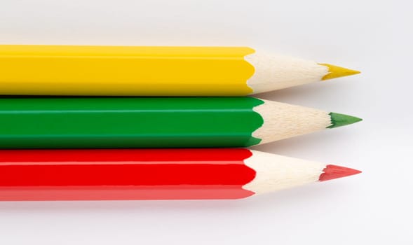 The State flags made of colorful wooden pencils Lithuania