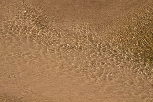 A beach, transparent water and sand as a background