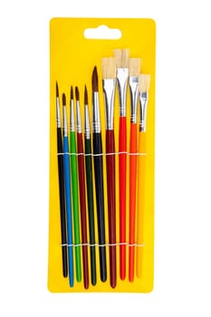 Group of Paint Brushes isolated on white background