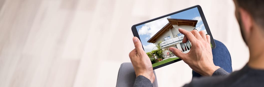 Online House And Real Estate Property Search On Tablet