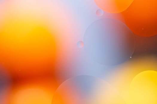 Close-up water and oil abstract in a rainbow lighting effect