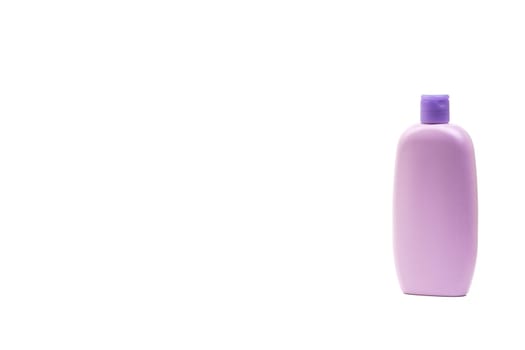 Baby lotion or shampoo bottle isolated on white background. Healthcare and business concept