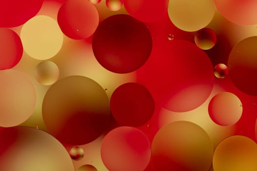 Close-up water and oil abstract in a rainbow lighting effect