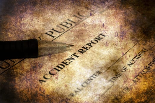 Accident report grunge concept
