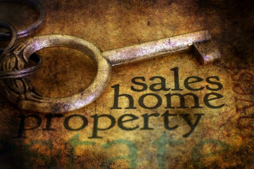 Sales home property grunge concept