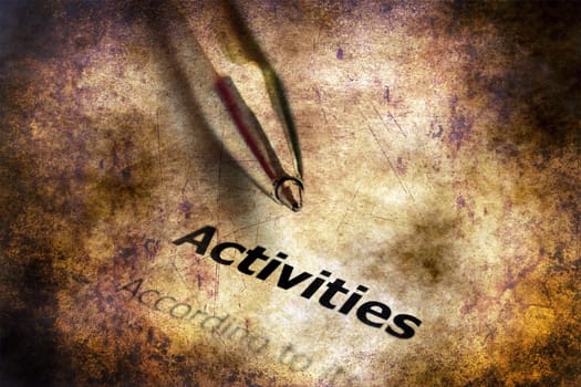 Business activities grunge concept