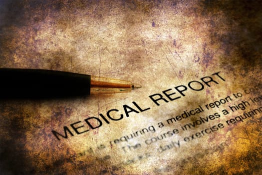 Medical report grunge concept