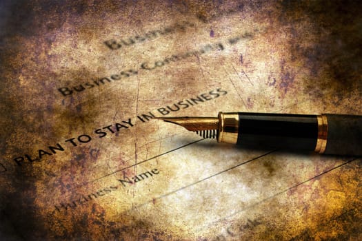 Business plan grunge concept
