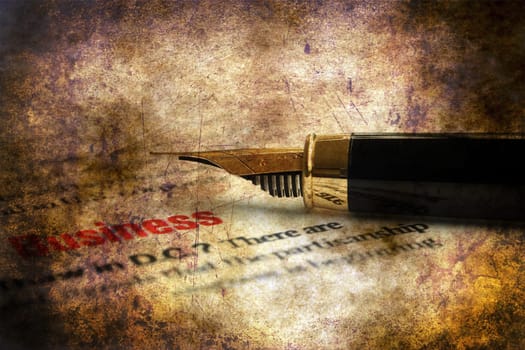 Business form and fountain pen