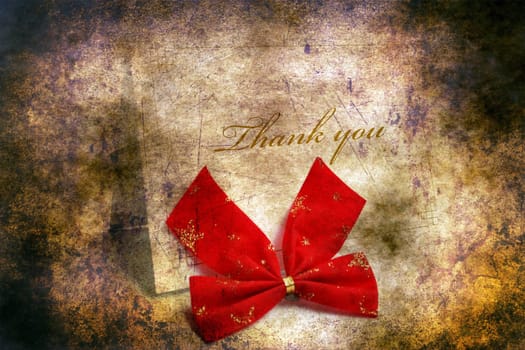Thank you card grunge concept