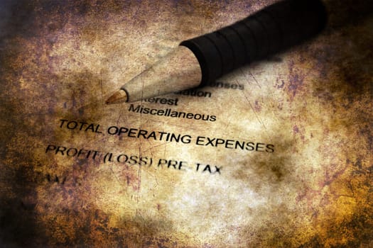 Expenses form grunge concept