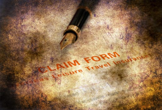 Claim form grunge concept