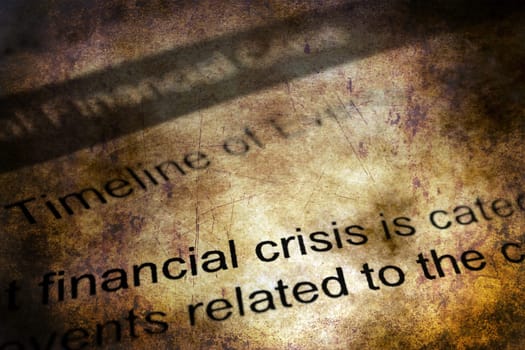 Financial crisis grunge concept