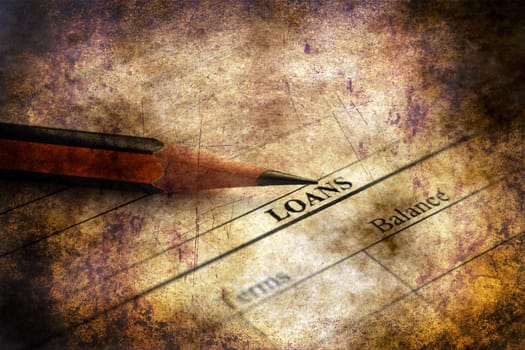 Loan form grunge concept