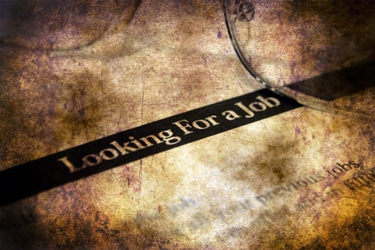 Looking for a job grunge concept
