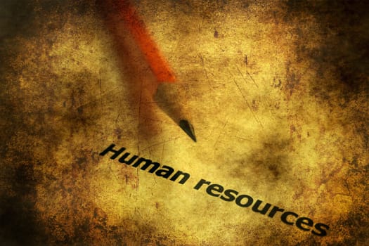 Human resources grunge concept